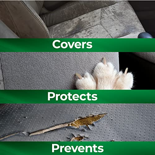 Season Guard Truck Bench Seat Cover; Universal Design Fits Silverado F-150 Ram Sierra Titan Tundra Full-Size Pick-up Trucks; Faux Leather; All Folding Bench,Split or Standard Seats, Black (1370036SG) - Image 5