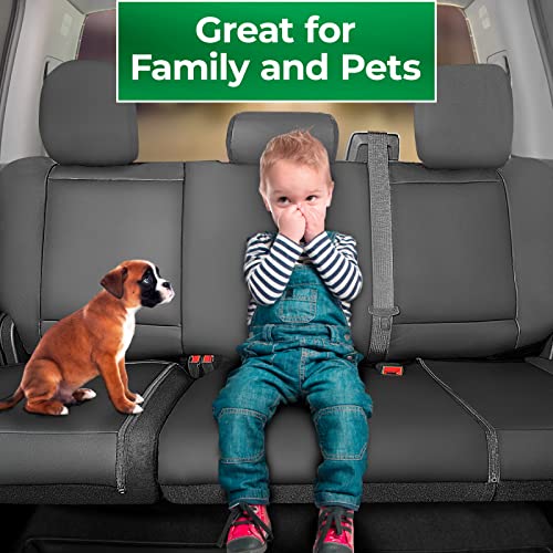 Season Guard Truck Bench Seat Cover; Universal Design Fits Silverado F-150 Ram Sierra Titan Tundra Full-Size Pick-up Trucks; Faux Leather; All Folding Bench,Split or Standard Seats, Black (1370036SG) - Image 3