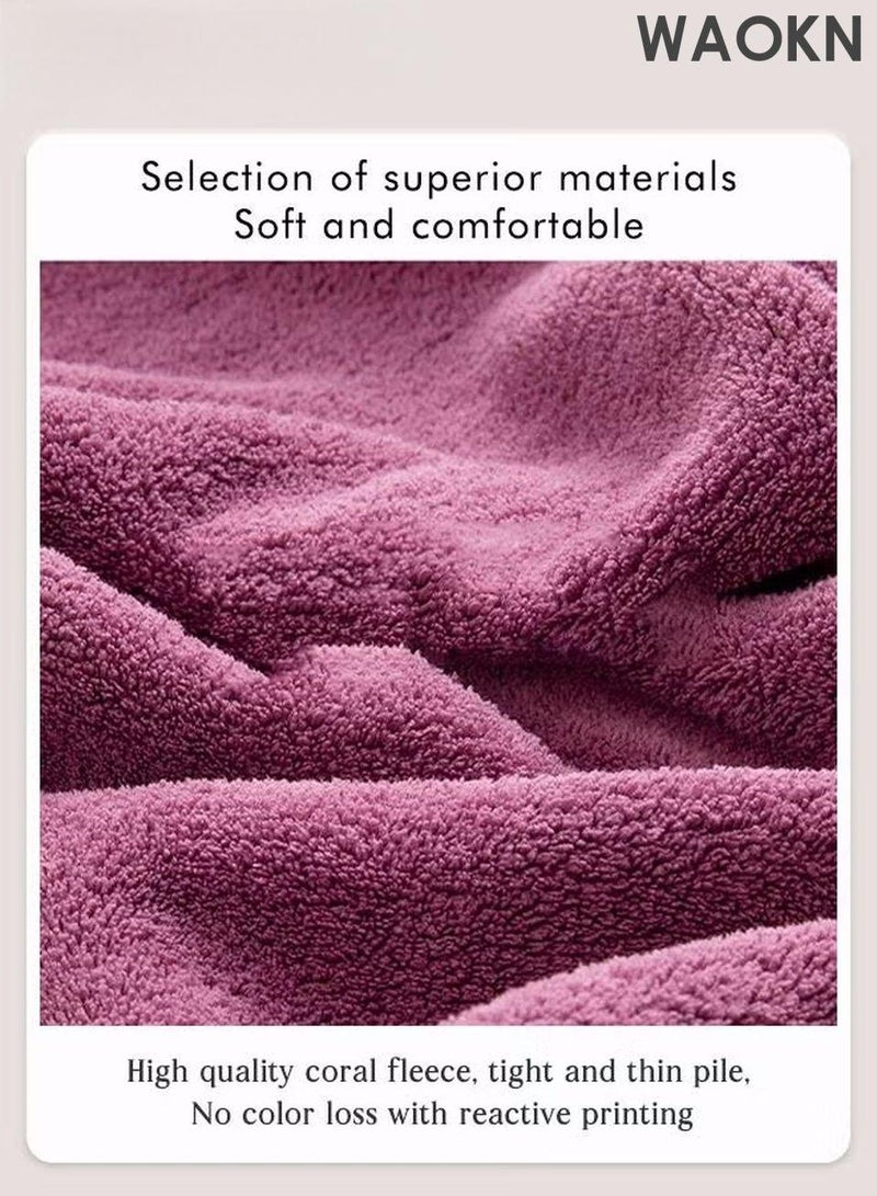 WAOKN Bath Robe With Pocket,Off-shoulder Wearable Bath Towel With Snap Button,Bathrobe Suitable For Sauna Beach Swimming Pool Gym Travel,Luxurious & Absorbent, Soft Velvet Feel, Ankle-Length with Shawl Collar & Pockets - Image 4