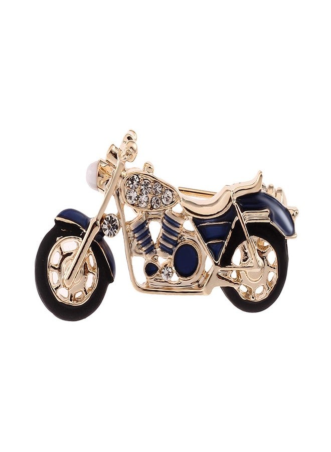 WUSUANED Gold Plated Black Enamel Motorcycle Motorbike Brooch Pin Gift for Biker Dad Husband Boyfriend (motorcycle brooch) - Image 1