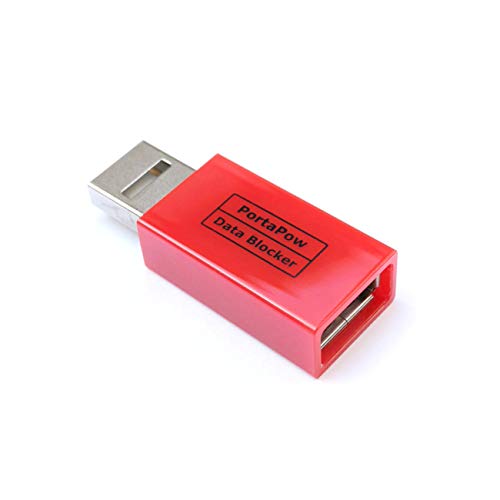 PortaPow USB Data Blocker - Protect Against Juice Jacking (Red, 1) - Image 1