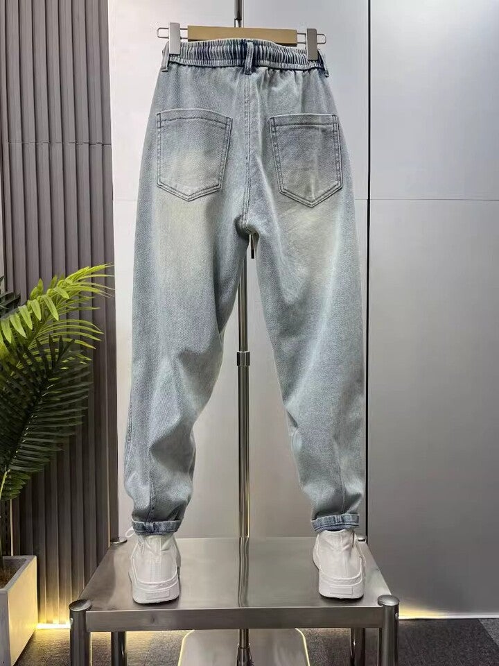 Unisex Classic Denim Jeans Loose Fit Daily Outdoor Wear - Image 4