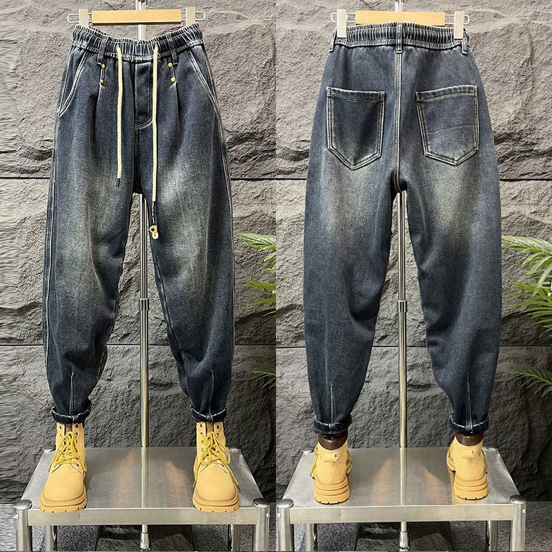 Unisex Classic Denim Jeans Loose Fit Daily Outdoor Wear - Image 2