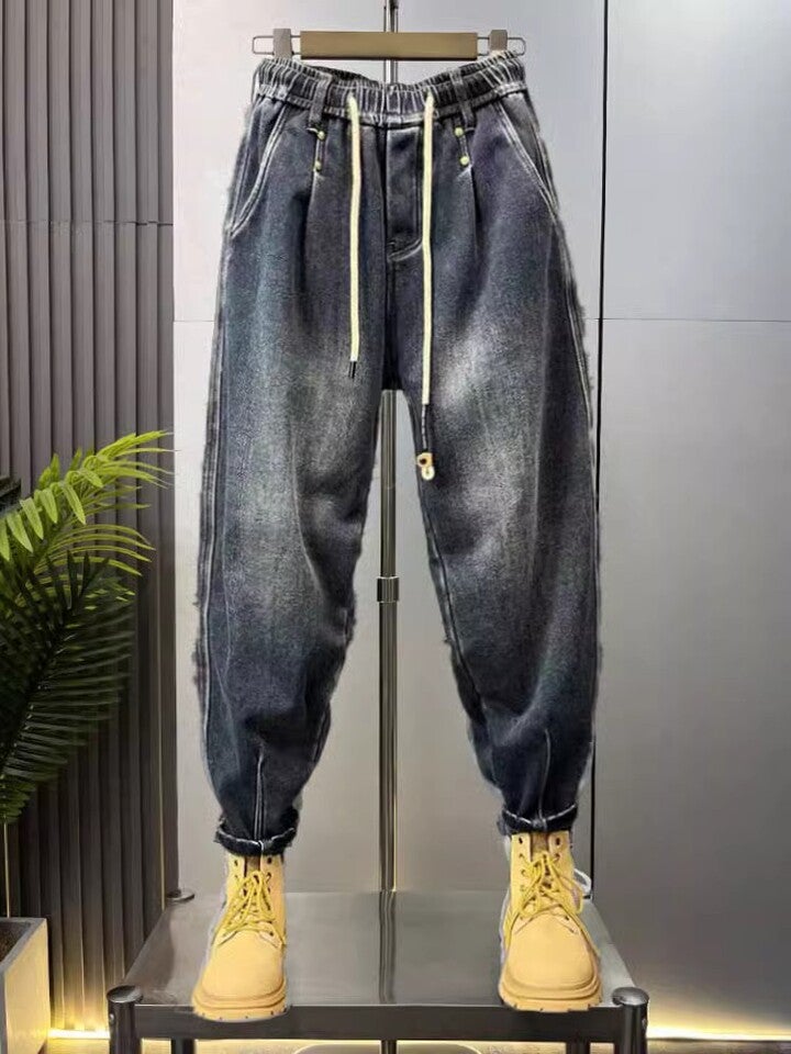 Unisex Classic Denim Jeans Loose Fit Daily Outdoor Wear - Image 1