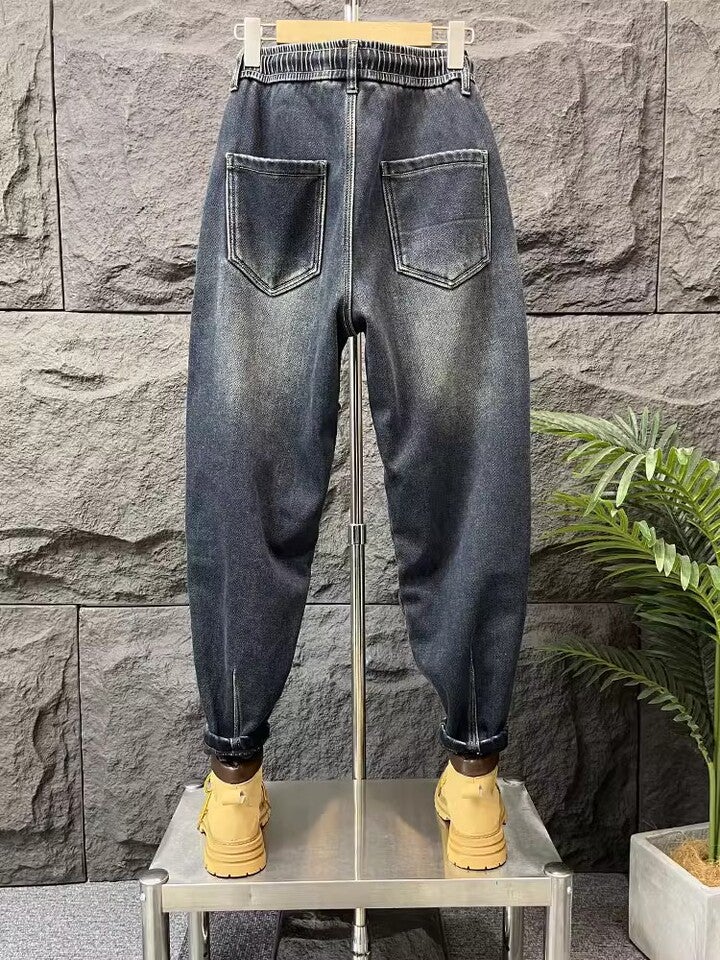 Unisex Classic Denim Jeans Loose Fit Daily Outdoor Wear - Image 5