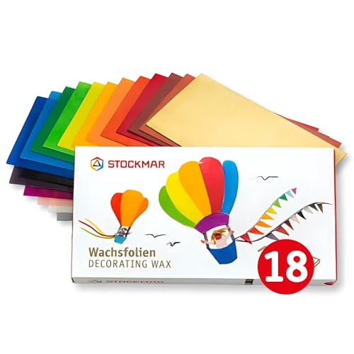 STOCKMAR Decorating Natural Beeswax Sheets - 18 Large Assorted Color Beeswax Sheets, Walford Art Supplies - Image 1