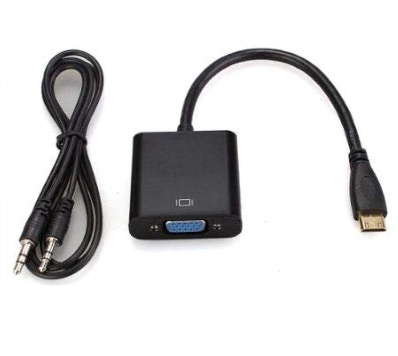 Mini HDMI Male to VGA Female Video Cable Converter Adapter For Monitor Projector
