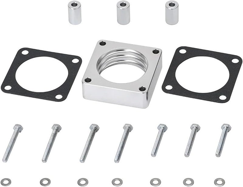 Silver Aluminum Throttle Body Spacer For Jeep Wrangler TJ YJ Cherokee XJ 2 5L 4 0L Engine - Image 2