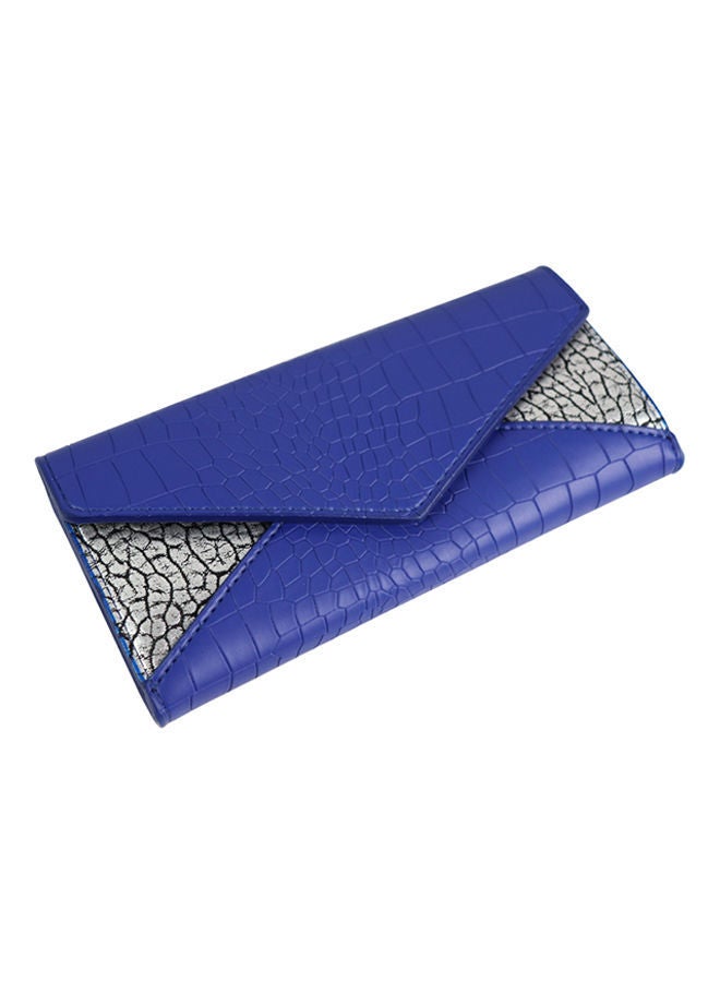 NIBEMINENT Leather Trifold Wallet And Pouch Blue - Image 2