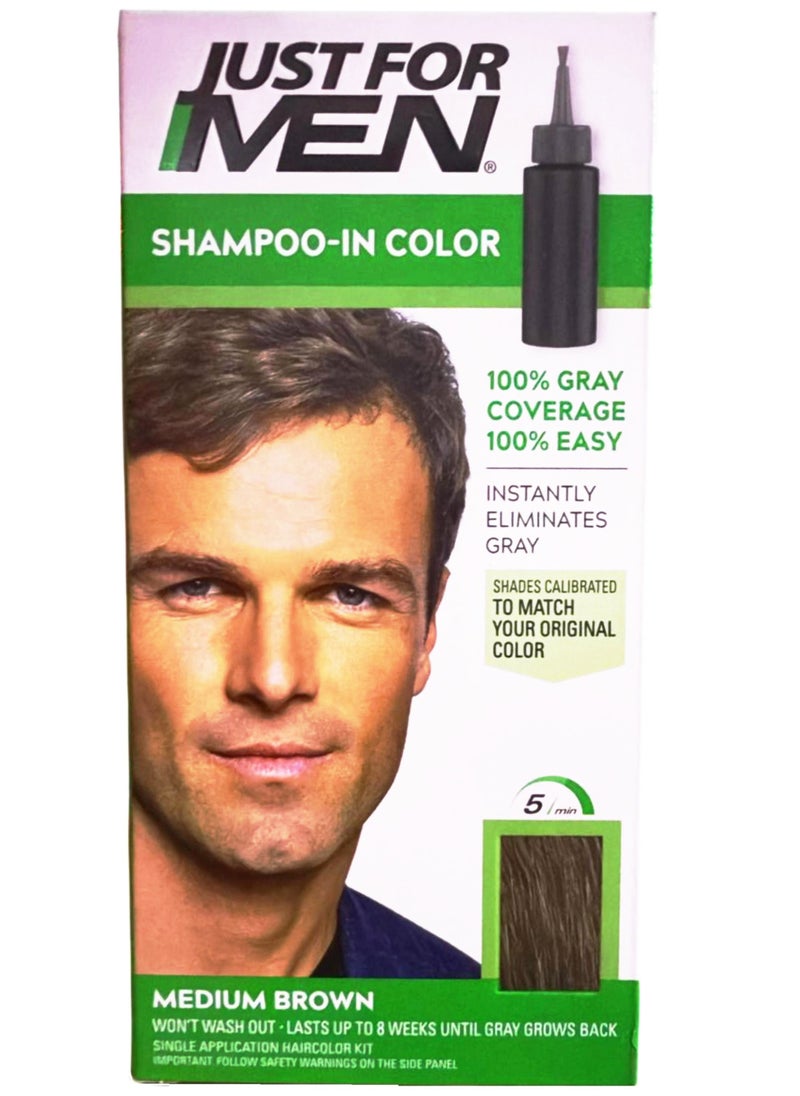 Just For Men Shampoo-In Color, Hair Color, Medium Brown H-35  - Image 1