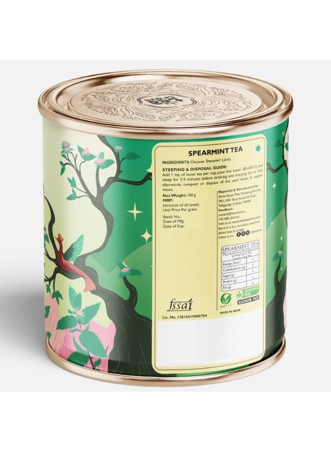 The Tea Trove Organic Spearmint Tea 100g Tin Box - Image 2
