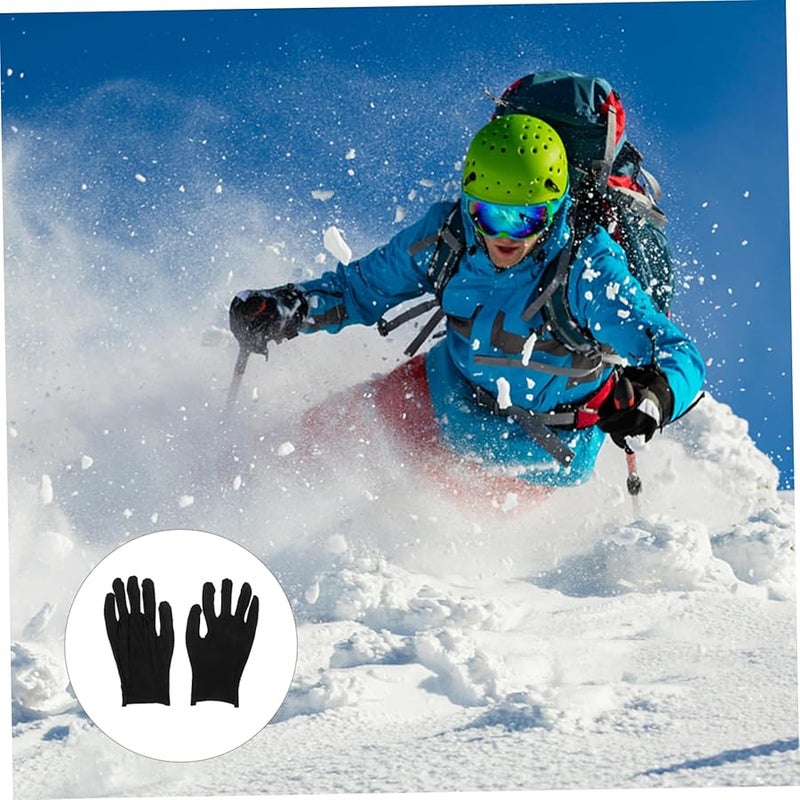 قفازات العمل القطنية السوداء 24 زوجًا متينة ومريحة وآمنة للبستنة - Image 3