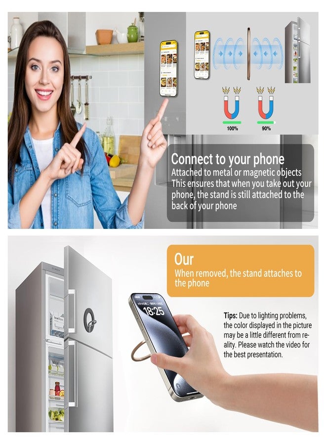 OPSO Magnetic Phone Ring Holder for MagSafe, 360° Rotatable Gym Finger Ring Grip Stand, [Dual-Sided Magnet] Magnetic Phone Grip Adjustable Kickstand for iPhone 16 15 14 13 12/Pro/Max, All Smartphone - Image 5