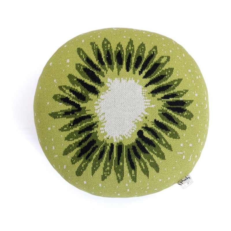 Pluchi Cotton Knitted Shaped Plush Pillows (Kiwi) - Image 1