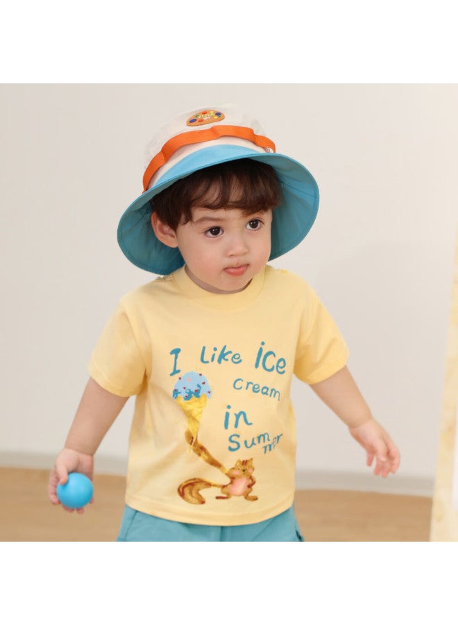 Luson Little O Dad Baby Boys Infant Baby Short Sleeve T-shirt Graffiti Summer New Round Neck A-class All-match Baby Top - Image 3