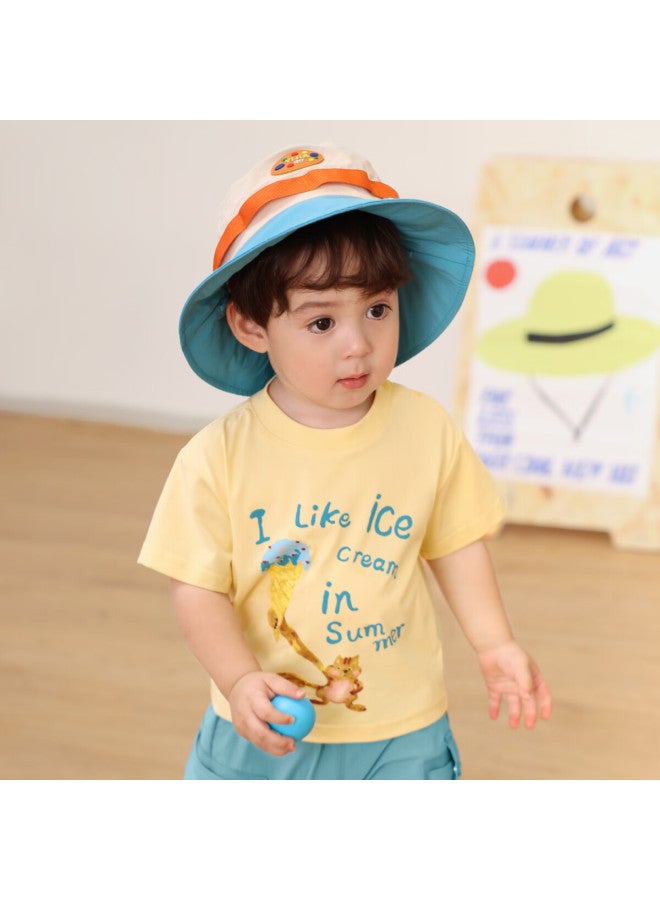 Luson Little O Dad Baby Boys Infant Baby Short Sleeve T-shirt Graffiti Summer New Round Neck A-class All-match Baby Top - Image 4