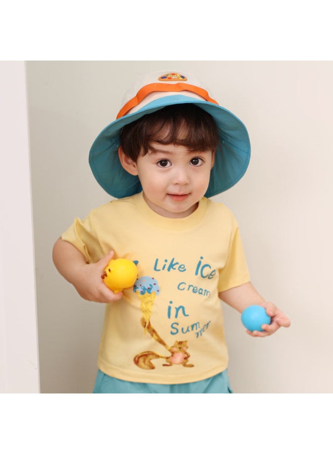 Luson Little O Dad Baby Boys Infant Baby Short Sleeve T-shirt Graffiti Summer New Round Neck A-class All-match Baby Top - Image 2