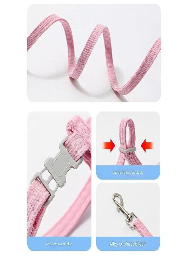 YUISI Cat Harness with Leash for Kittens with Quick Release Buckle, Escape-Proof Cute Flower Cat Belt for Outdoor Walking & Travel (S, Chest 25-41cm, Neck 20-30cm) (Pink) - Image 4