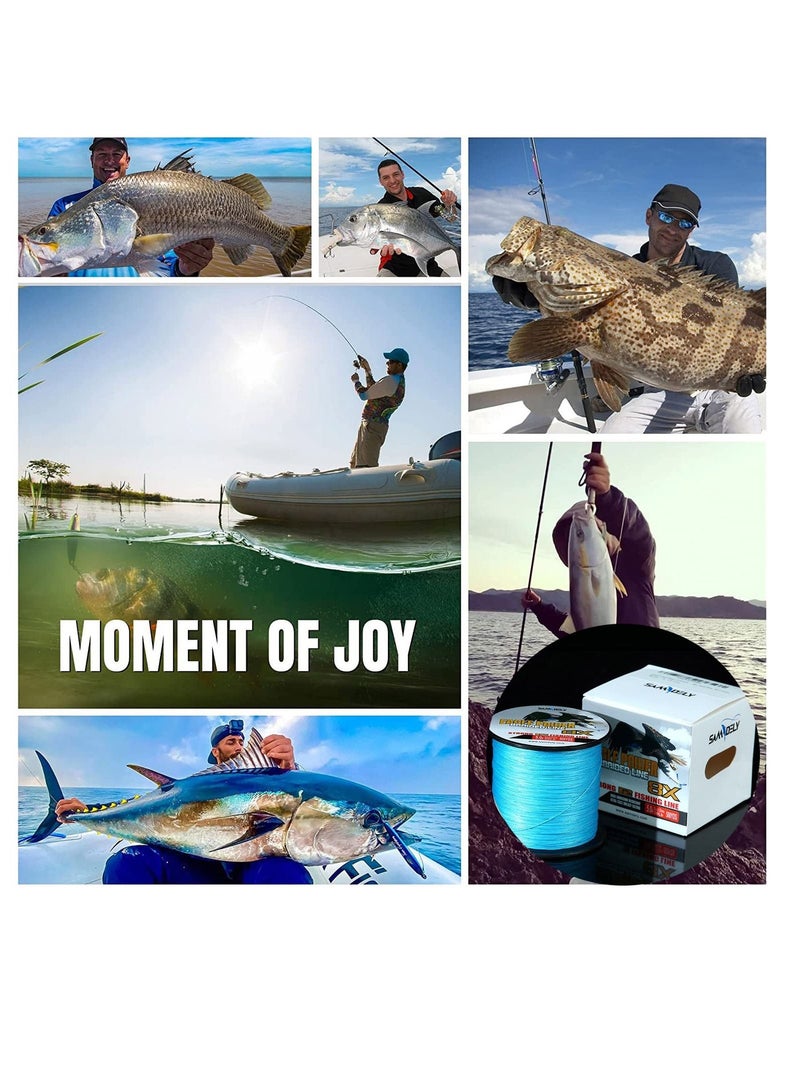 SAMDELY  457M 8 Strands Super Strong Braided Fishing Line Super Saltwater 500YDS 50 LB Abrasion Resistant No Stretch - Image 3