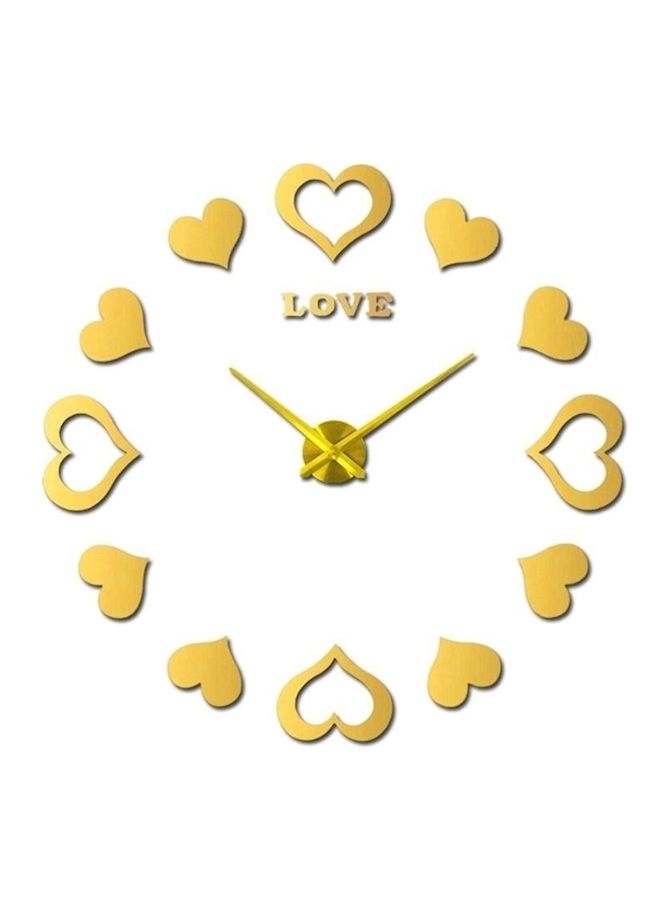 NIBEMINENT Modern DIY Wall Clock Gold