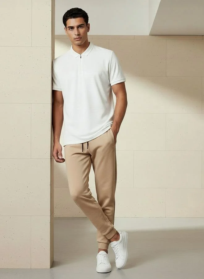 Splash FAV Men Short Sleeves Textured Polo T-shirt
