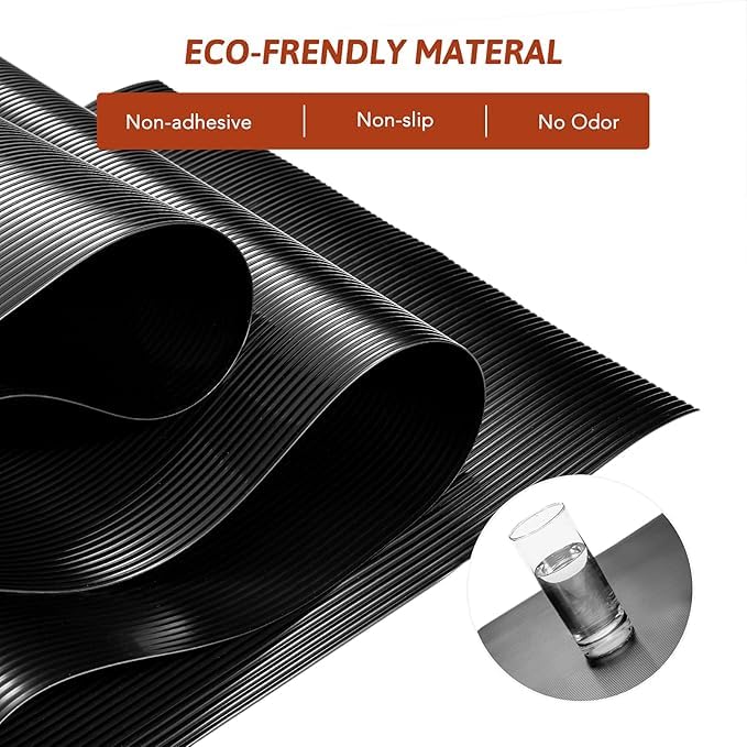 ElastPro EVA Food Grade Washable Anti Slip Mat/Sheet for Fridge, Shelf Liner, Table, Kitchen Drawer mat (Line Black, 3 Meter) - Image 3