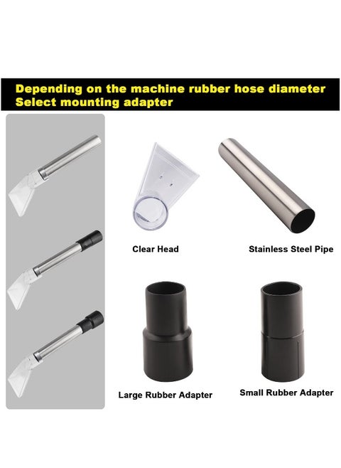 Vac Extractor Attachment, Carpet Vac Extractor Attachment Tool with Clear Head, Turn Wet-Dry Vac into an Extractor for Cleaning Carpet Car Upholstery