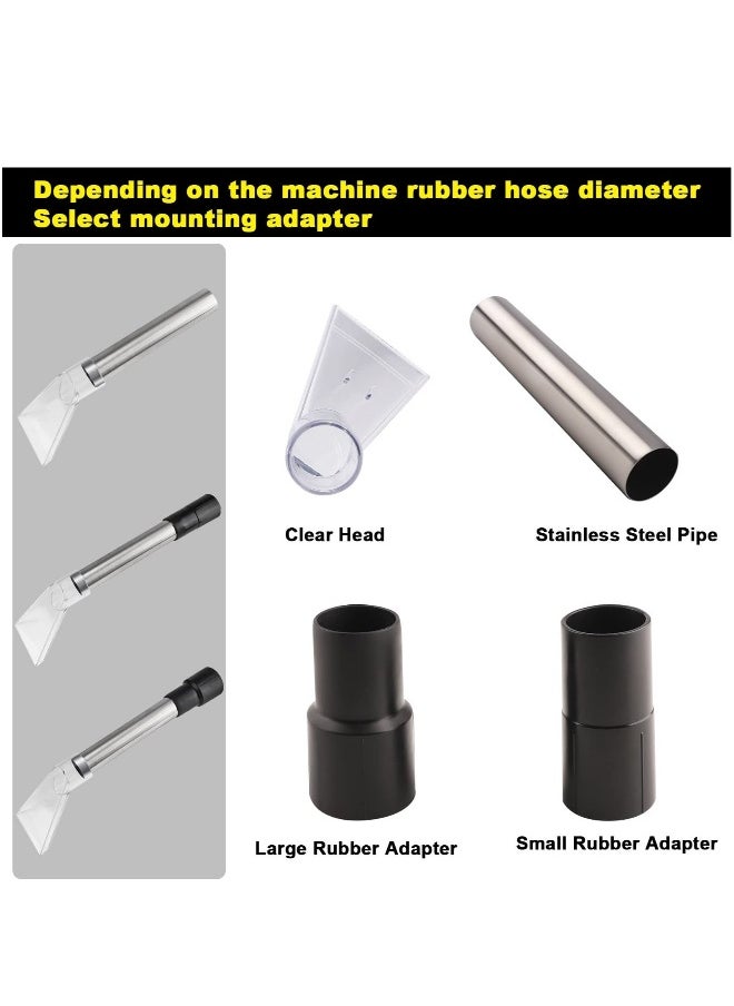 Vac Extractor Attachment, Carpet Vac Extractor Attachment Tool with Clear Head, Turn Wet-Dry Vac into an Extractor for Cleaning Carpet Car Upholstery