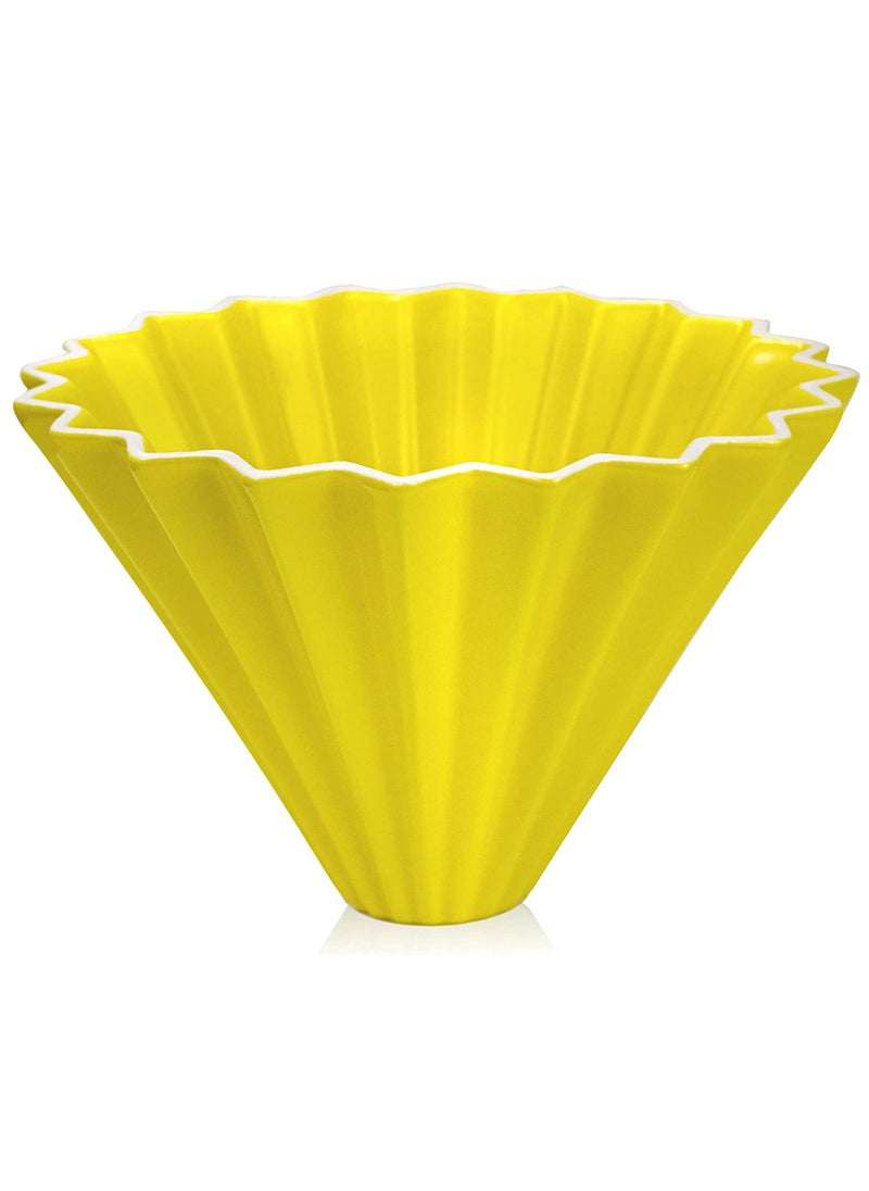 MIBRU Ceramic Coffee Dripper Origami Style Cone Filter Cup Reusable Pour Over Cafe Dripper for Home Office Restaurants 1 To 4 Cups  - Image 2
