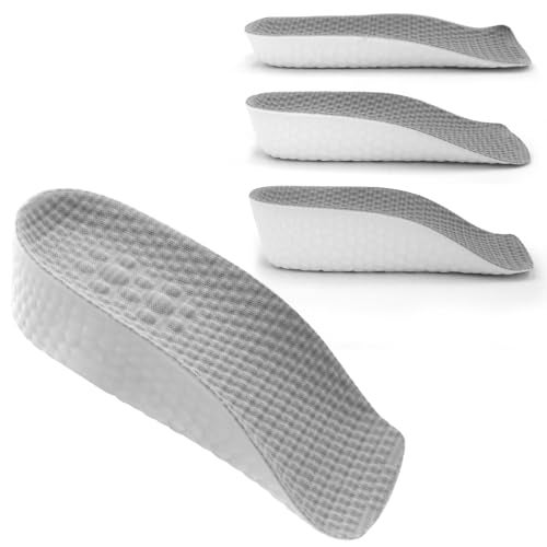 Gihunk Height Increase Insoles for Men and Women Foot Arch Contour Shoes Lifts for Men Orthopedic Heel Lift Cushion Gel Leg Discrepancy Balancer Grey3 Pairs 15cm 25cm 35cm Grey - Image 2