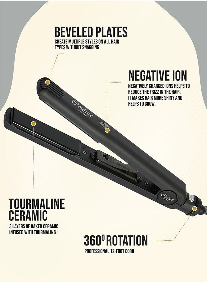 Couture Hair Pro - Hair Straightener - Premium Quality Hair Tools Chp Hs Black - Image 1