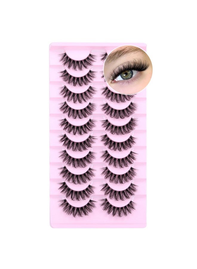 calphdiar Ashes Fluffy False Eyelashes Wispy Lashes 3D Volume Strip Lashes 14Mm D Curl Fake Eyelashes With Clear Band 10 Pairs Eye Lashes By Calphdiar - Image 2