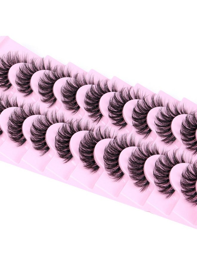 calphdiar Ashes Fluffy False Eyelashes Wispy Lashes 3D Volume Strip Lashes 14Mm D Curl Fake Eyelashes With Clear Band 10 Pairs Eye Lashes By Calphdiar - Image 5