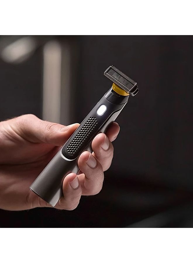 Black Rechargeable Body Hair Trimmer For Men And Women 60 Min Runtime LED Light - Image 5