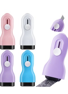 Generic 4 Pcs Identity Protection Roller Stamps Confidential Security Roller ID Guard Roller Stamp with Retractable Box Opener, Privacy Security Ink Roller to Cover Personal Information Address Mail ID  - Image 1