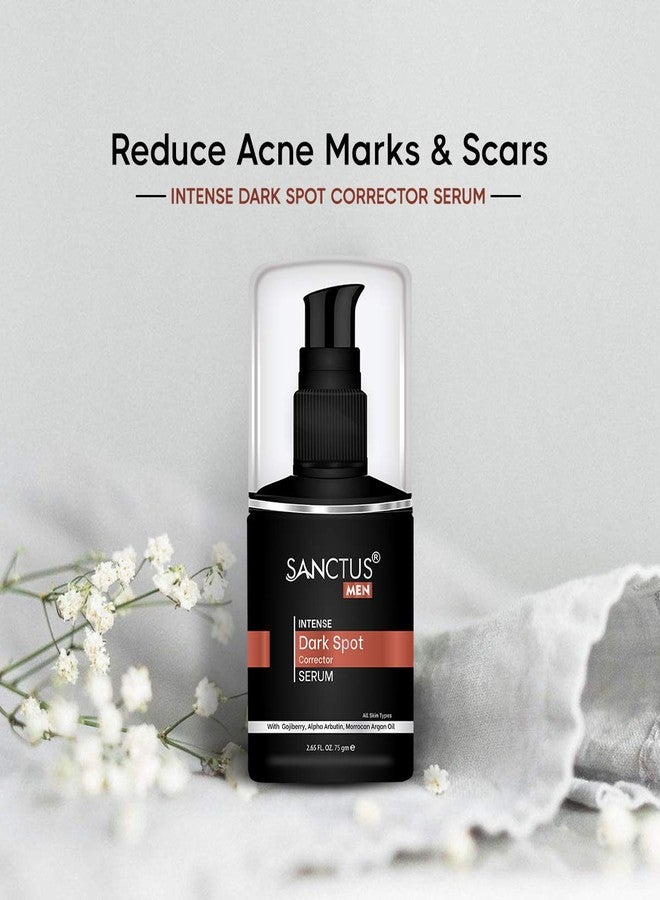 SANCTUS Dark Spot Corrector Serum For Spotless Skin - Organic Skin Lightening Brightening & Nourishing Serum For MEN - 75gm - Image 5