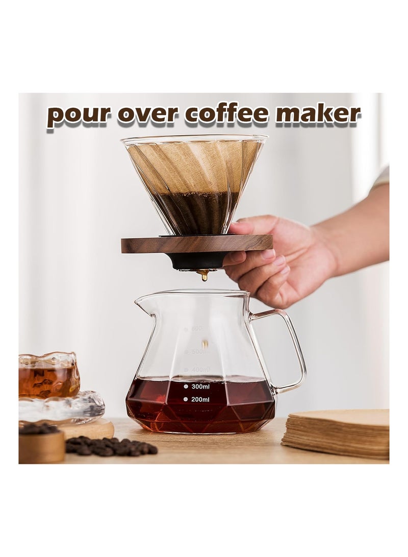 طقم صانعة قهوة V60 بالتصفية مع ١٠٠ قطعة فلتر قهوة - Image 3