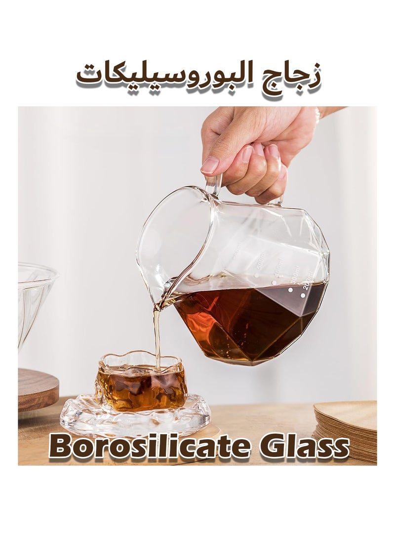 طقم صانعة قهوة V60 بالتصفية مع ١٠٠ قطعة فلتر قهوة - Image 2