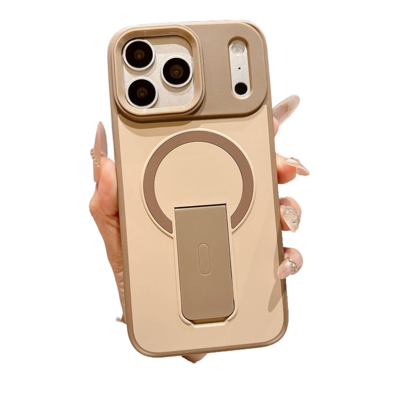 MagSafe iPhone 14 Pro Max Drop Protection Acrylic for iPhone 14 14 Plus 14 Pro 14 Pro Max with Kickstand and Skin Feel in Desert Gold - Image 1