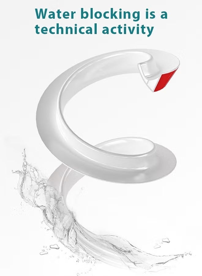 1M Bathroom water barrier strip Wet and dry separation waterproof strip Shower water barrier strip Silicone water barrier strip Flexible and bendable Used for bathroom wet and dry separation - Image 3