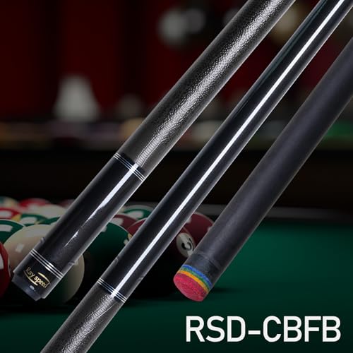 Ray speed Carbon Fiber Pool Cue Stick 125mm Rainbow Tip Low Deflection Pool Stick with Uniloc Pin Joint and Extension Pool Stick20 oz - Image 3