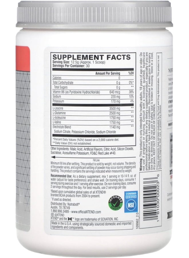 اسكتيند مسحوق BCAA الأصلي بدون سكر مع إلكتروليتات للترطيب وإصلاح العضلات، مكمل بعد التمرين، بنكهة البطيخ – 30 حصة - Image 3