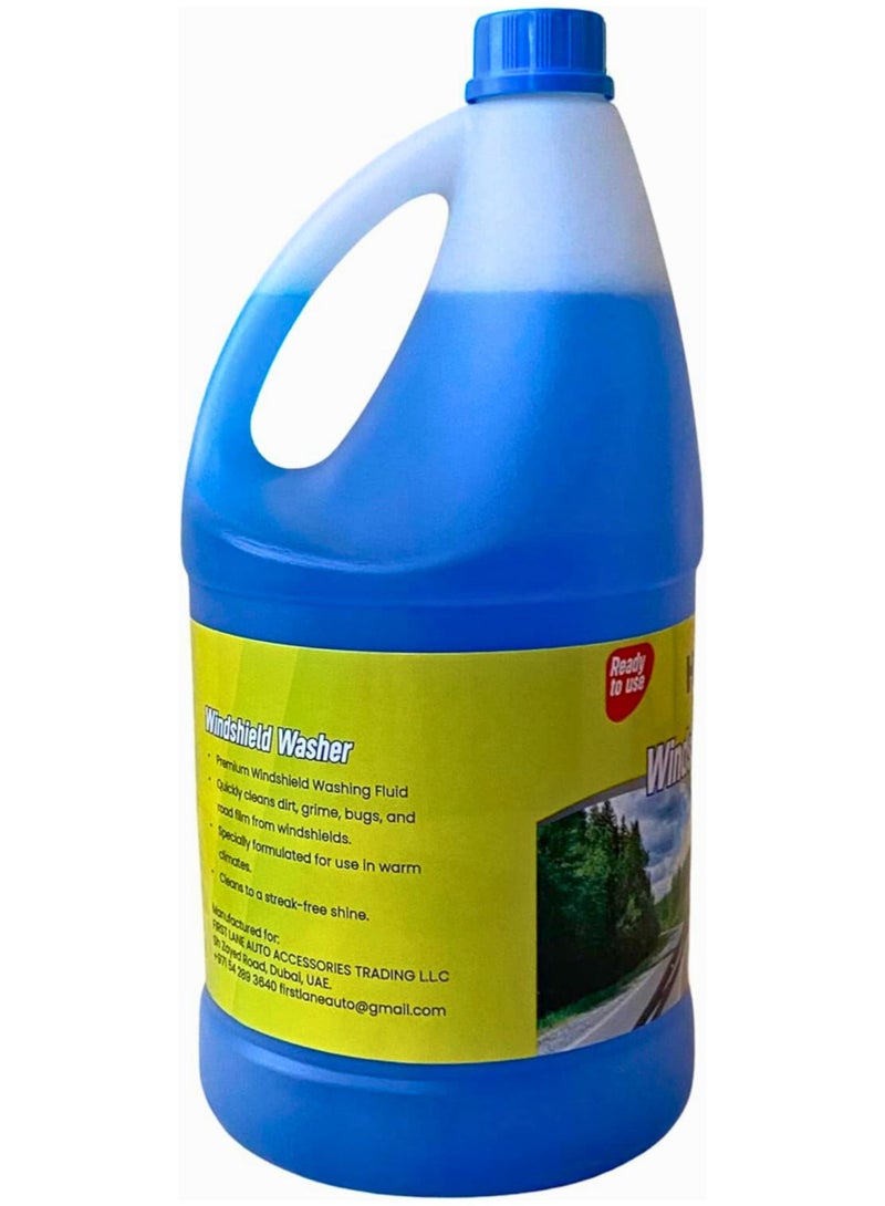HERIOS Ready To Use Windshield Washer Fluid, 3.78 Litres for Windscreen Washing, Pre-diluted - Image 1