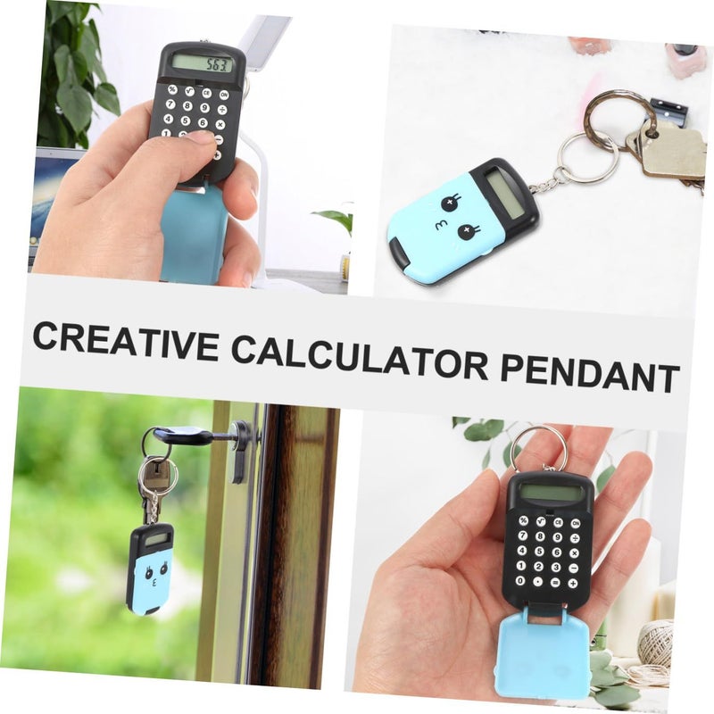 2 Sets Mini Pocket Calculator LCD Display Plastic Portable Student School Office Compact - Image 5