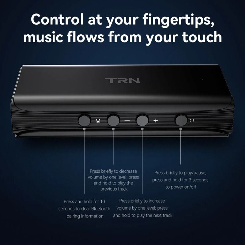 TRN Wave Portable USB DAC Headphone Amplifier, Dual Cs43198 DAC Chip, Dual-Mode Wired and Bluetooth for PC/Phone/Mac - Image 5