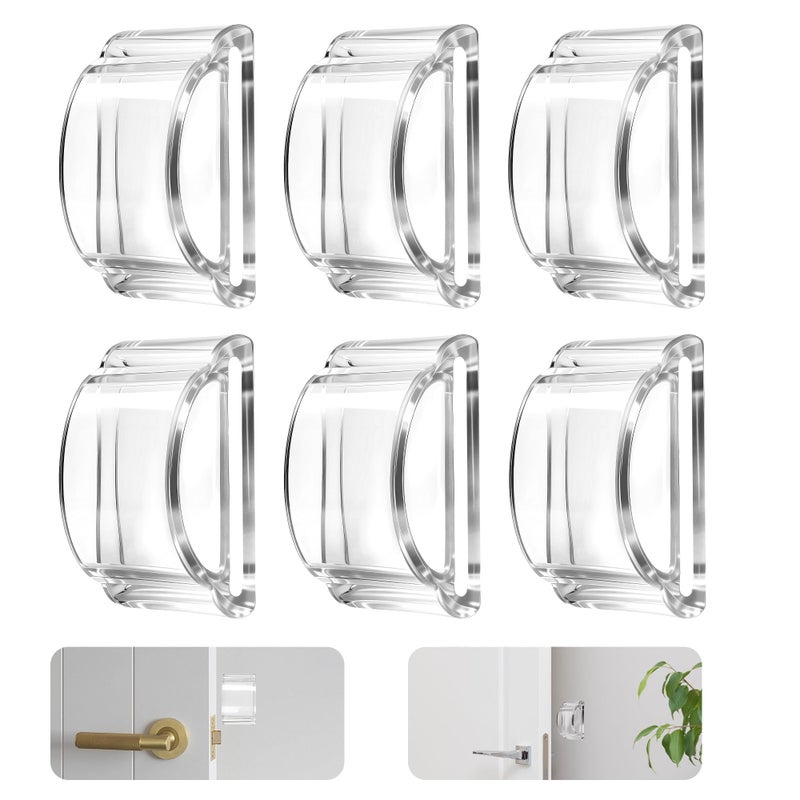 Violibar 6PCS Furniture Bumpers Clear, Door Stoppers for Walls, Cabinet Door Bumper, 4D Double-layer Airbag Cushioning, Silencing pad, Anti-collision pad for Refrigerator, Cabinet, Toilet covers, Table corners - Image 1