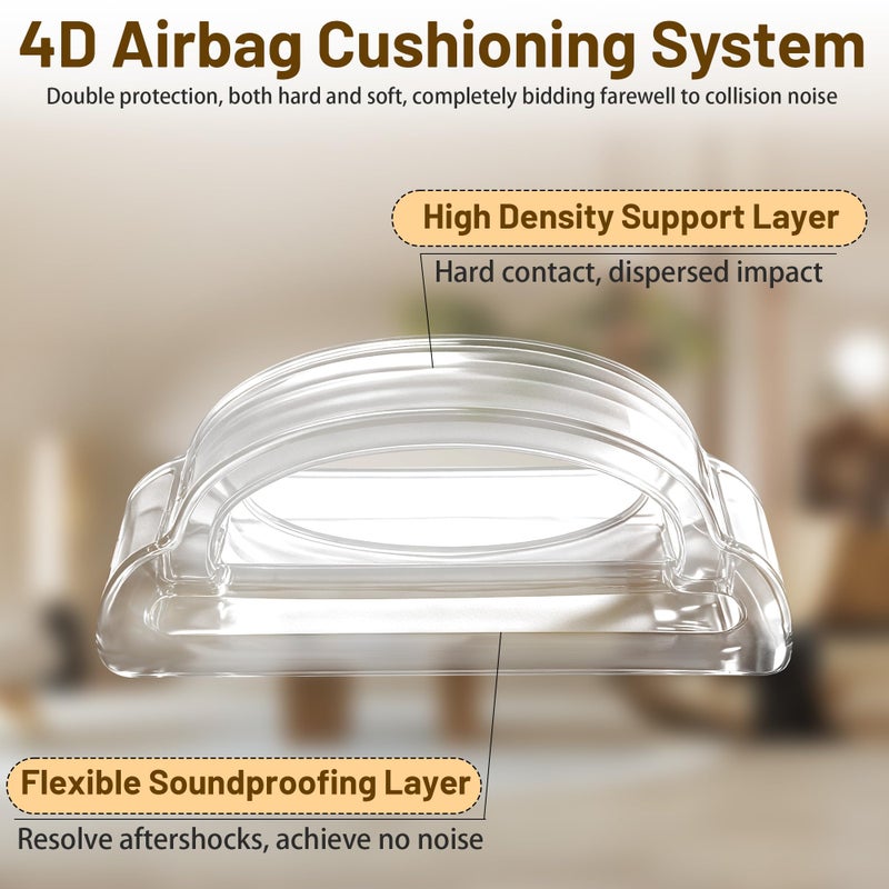 Violibar 6PCS Furniture Bumpers Clear, Door Stoppers for Walls, Cabinet Door Bumper, 4D Double-layer Airbag Cushioning, Silencing pad, Anti-collision pad for Refrigerator, Cabinet, Toilet covers, Table corners - Image 5