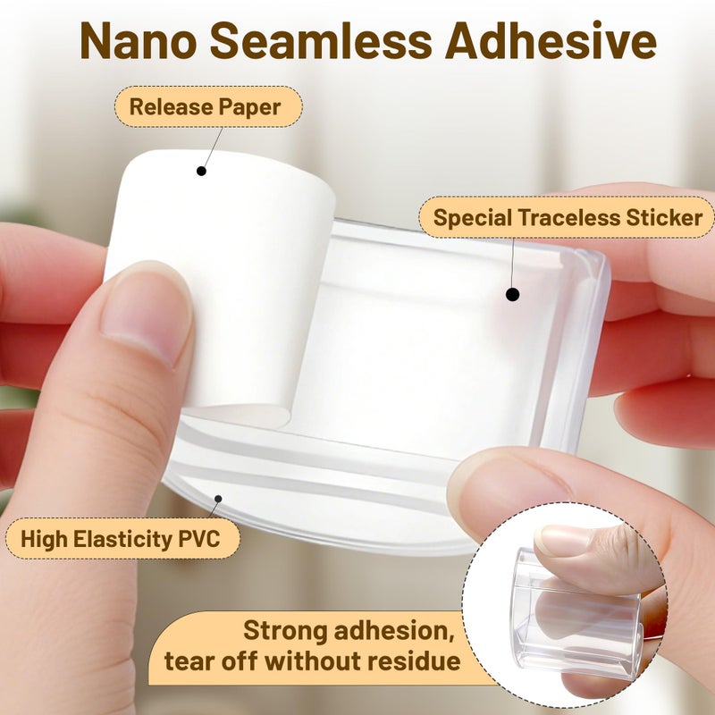 Violibar 6PCS Furniture Bumpers Clear, Door Stoppers for Walls, Cabinet Door Bumper, 4D Double-layer Airbag Cushioning, Silencing pad, Anti-collision pad for Refrigerator, Cabinet, Toilet covers, Table corners - Image 4