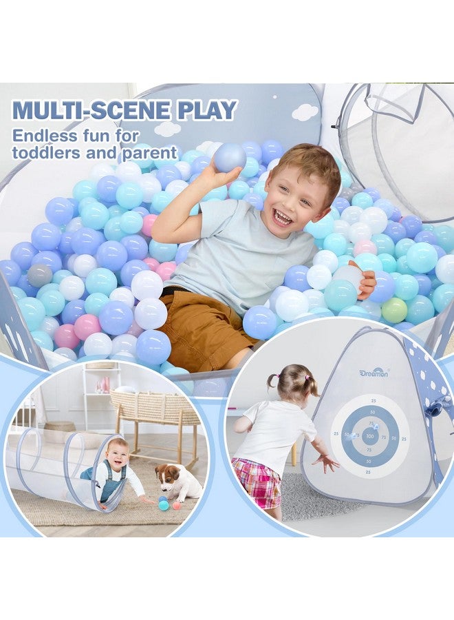 Dreamon Ball Pit And Play Tunnel For Toddlers, 5 Pcs Climbing Toys With Foldable Play Pop Up Tents, Kids Indoor Playground & Outdoor Playhouse With Storage Bag, Gift For Toddler Boys & Girls 1-3 - Image 3