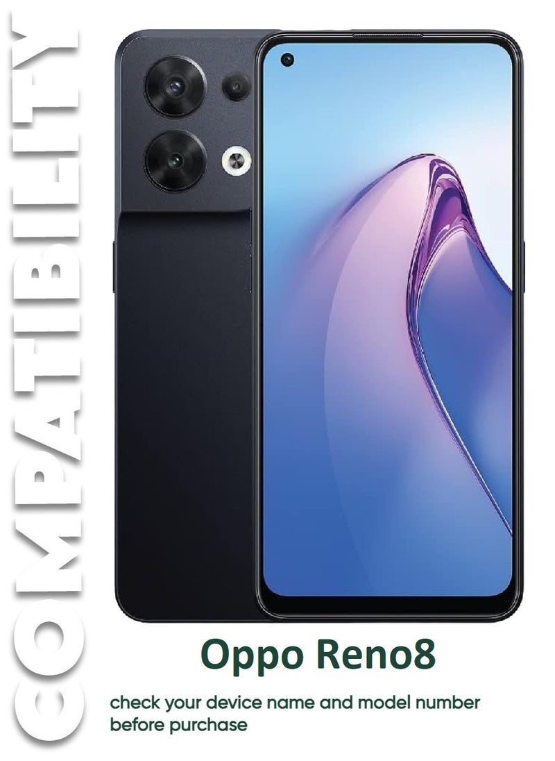 2 Pieces Antistatic ESD Dustproof Premium Quality High Definition Tempered Glass Screen Protector Designed For Oppo Reno8